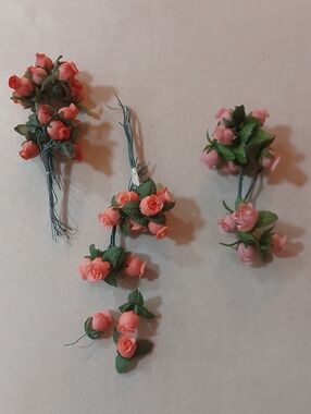 Pink Mini Rose Bunches - Decorative Floral Accents
